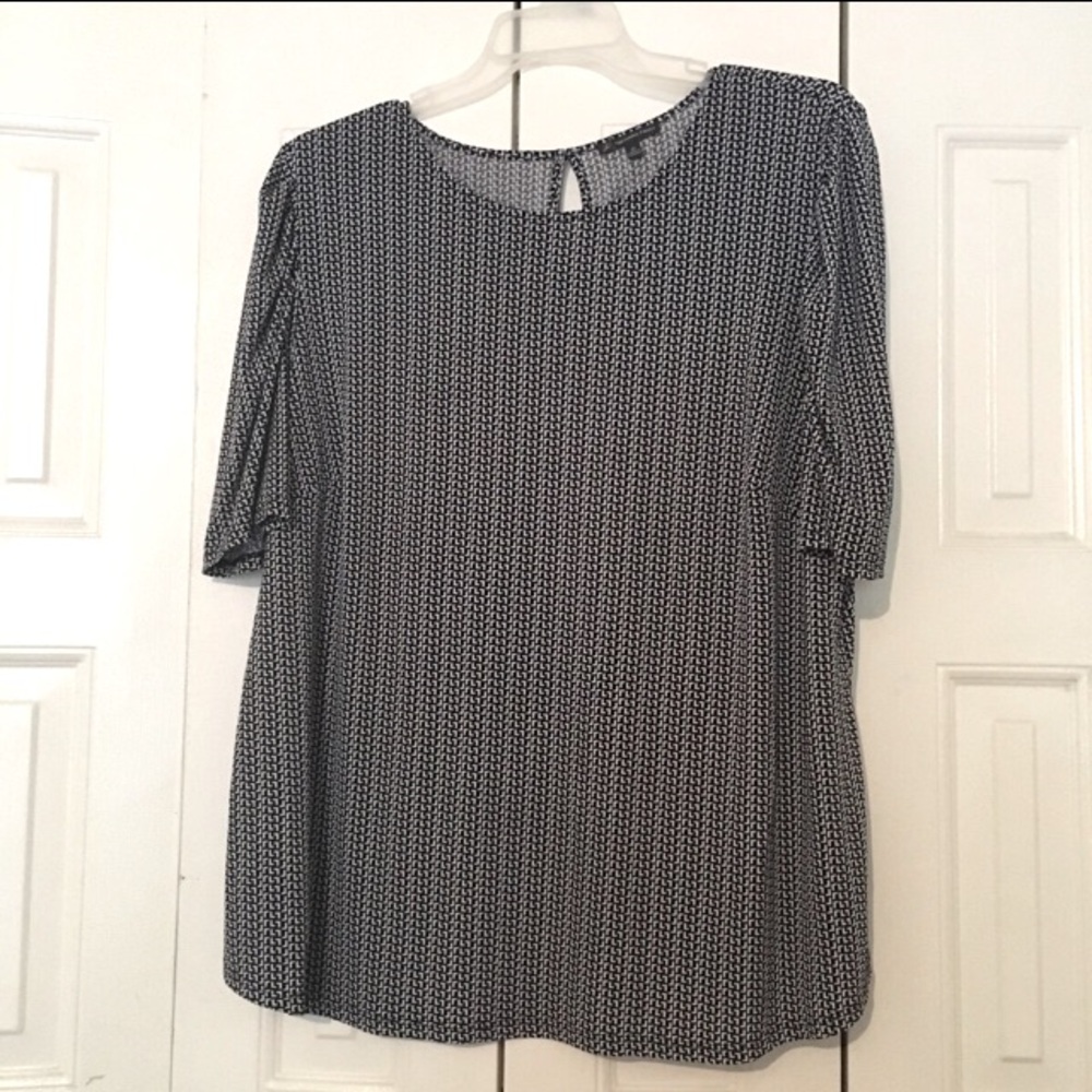 Adrianna Papell printed Short Sleeves Blouse Office Teacher Church plus 2X